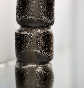 A magnetic filter in use