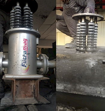 Filtramag+ removing ferrous particles from a machine