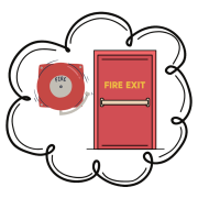 Magnets in fire alarms and fire exit doors